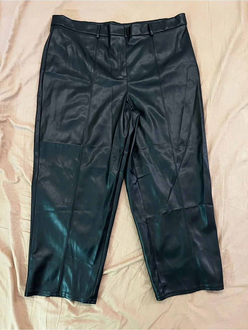 bagatelle Black Faux Leather Trousers